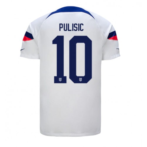 United States Christian Pulisic #10 Replica Home Shirt World Cup 2022 Short Sleeve